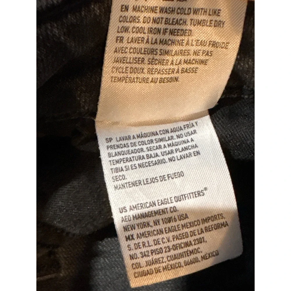 American Eagle Airflex+ Athletic Fit Jeans Mens 34x32 Faded Black Distressed